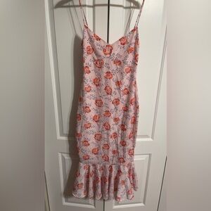 LIKELY Flower Print  Midi Dress Size 2 / Pink Color Excellent Condition